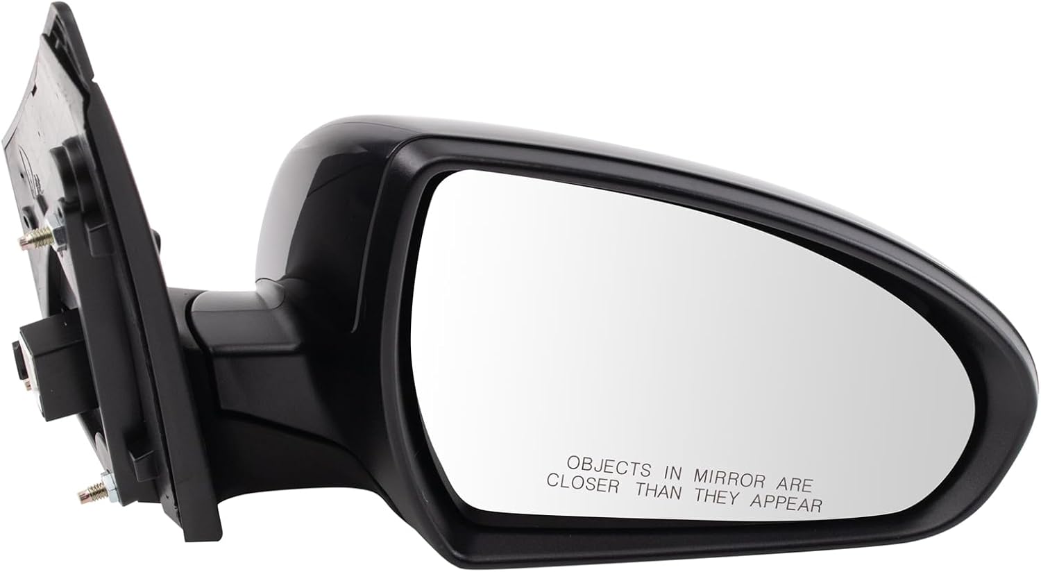 TRQ Passenger Side Mirror Assembly Power Smooth Black Paint to Match Foldaway Compatible with 2017-2022 Hyundai Ioniq Hybrid Blue