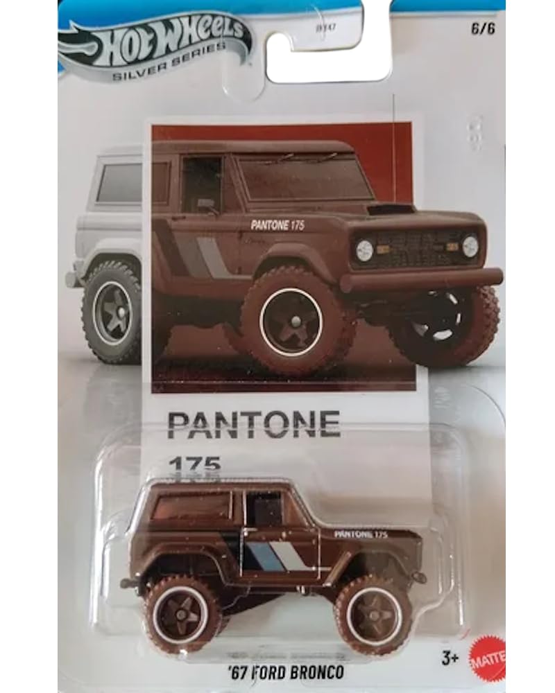 Hot Wheels Silver Series Pantone 574 1:64 Scale '67 Ford Bronco for 3 Years & Above 6/6 (Brown)-image-11