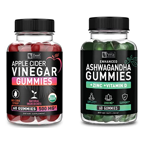 Organic Acv Raw Apple Cider Vinegar Gummies 500Mg And Ashwagandha Gummies Plus Vitamin D And Zinc #TOP16