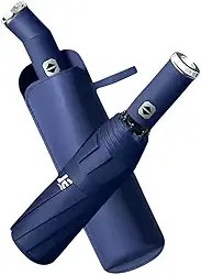 Guarda-Chuva Automático com Lanterna LED no Cabo 95cm Dobrável Poliéster Alumínio