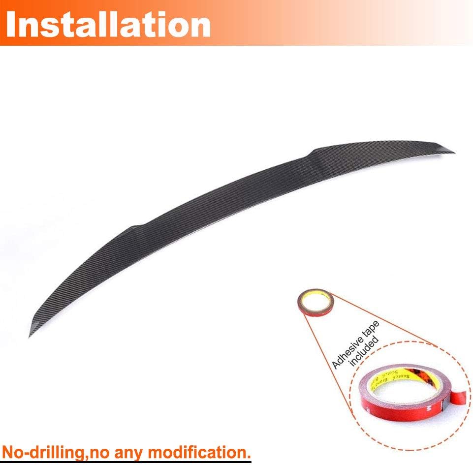 MCARCAR KIT Carbon Fiber Trunk Spoiler Fits for Audi A3 8V S3 SLINE RS3 Sedan 4-Door 2014-2019 Factory Outlet CF Rear Boot Lid Highkick Spoiler Wing Lip