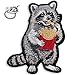 Funny Raccoon Munching French Fries Morale Patch – 3.6" Funny Raccoon Embroidered Iron On Patch for Backpack, Jacket, Dog Vest, Hats & Patch Wall – Munching French Humor Patch