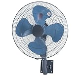 ナカトミ 45cm 業務用扇風機(工業扇) 壁掛け型 スピンナー式(羽根簡単取付) 3段階風量 左右首振 上下首折 アッシュブルー TZW-45P