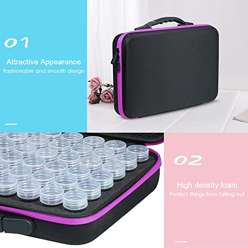 Homesen Armazenamento de suprimentos de bricolage 60 Bottles Diamond Storage Box Diamond Embroidery