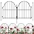 Blingluck Garden Fence, 22 in(H) x 21 ft(L) Arched Rustproof Metal No Dig Fence Garden Fence Border, Ground Stake Animal Barrier Fence for Rabbit Dog, Outdoor Landscape Decor for Yard & Patio,19 Pack