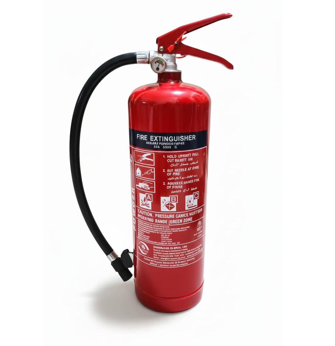 4kg Fire Extinguisher DCP Fire Extinguisher – UAE Civil Defence Approved - For Car Home, easy to handle and operate (4kg, Pack of 1) طفاية حريق ٤ كجم للمنازل والسيارات