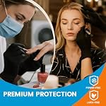 ANBOSON Nitrile gants ASTM D6319 - Manipulation des aliments - Sans poudre et sans latex 6 Gants jetables d'épaisseur mil pour la préparation des aliments, la cuisson, le four, le grillage - Grand, Noir de 100 Pcs