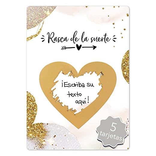 Joli Coon 5 tarjetas de rascar para escribir en ti mismo