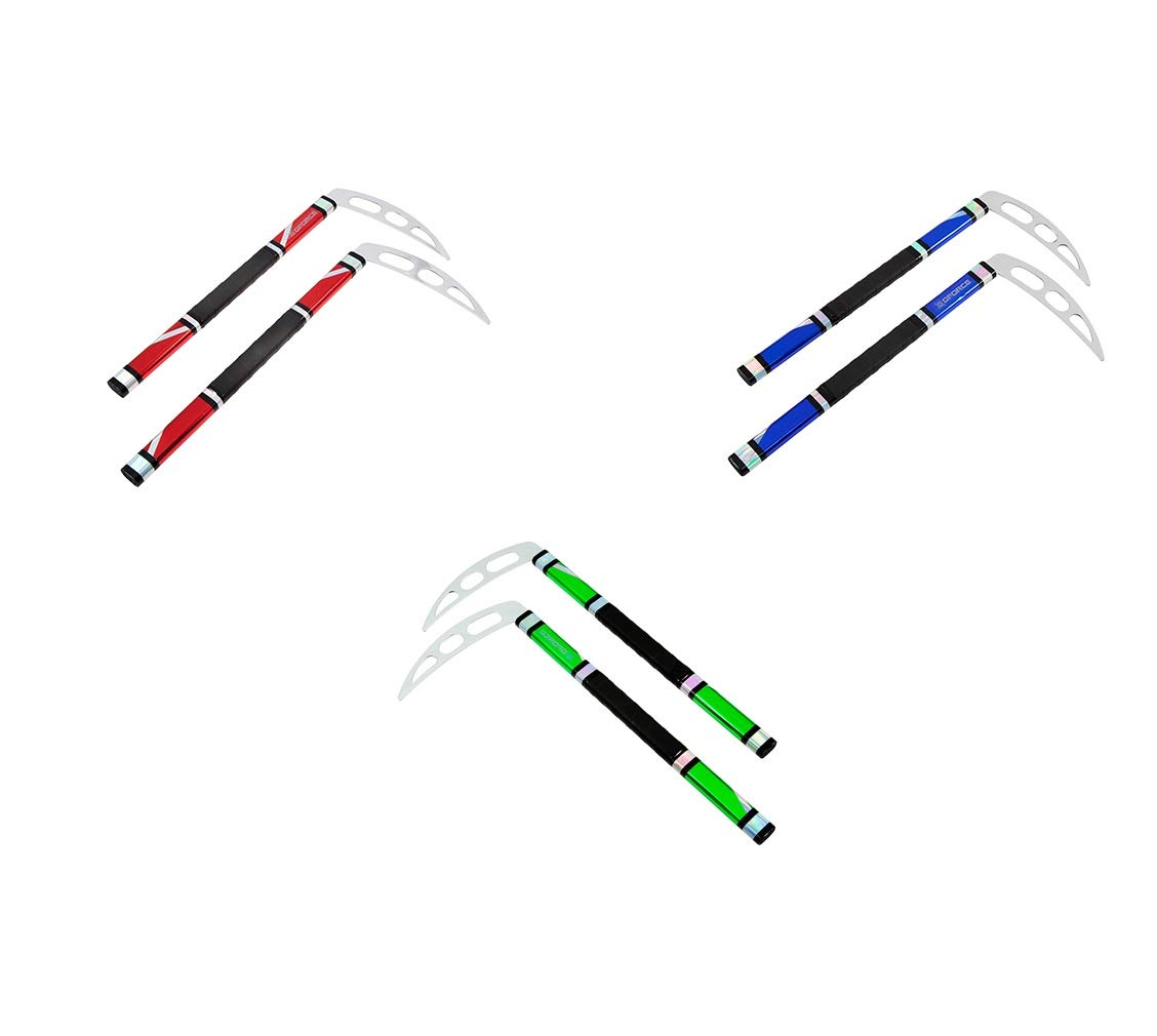 G-Force Swirl Kama Set with Oval Blades (Green)