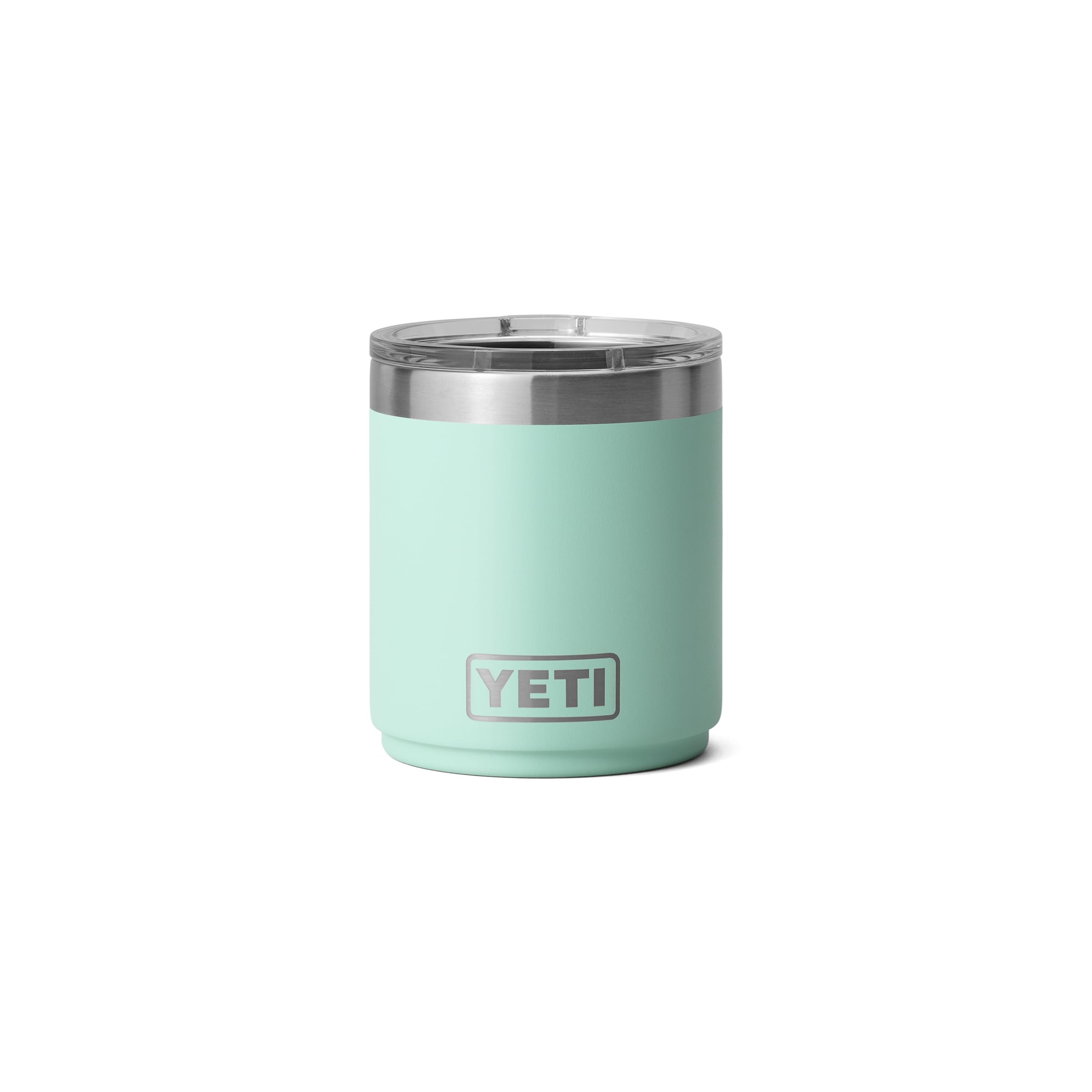 Rambler 10 oz Stackable Lowball 2.0, Vacuum Insulated, Stainless Steel with MagSlider Lid, Seafoam