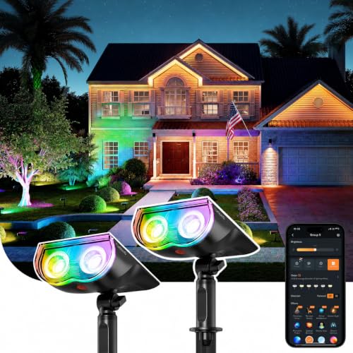 Linkind Smart Solar Spot Lights Outdoor SL5C, Solar...