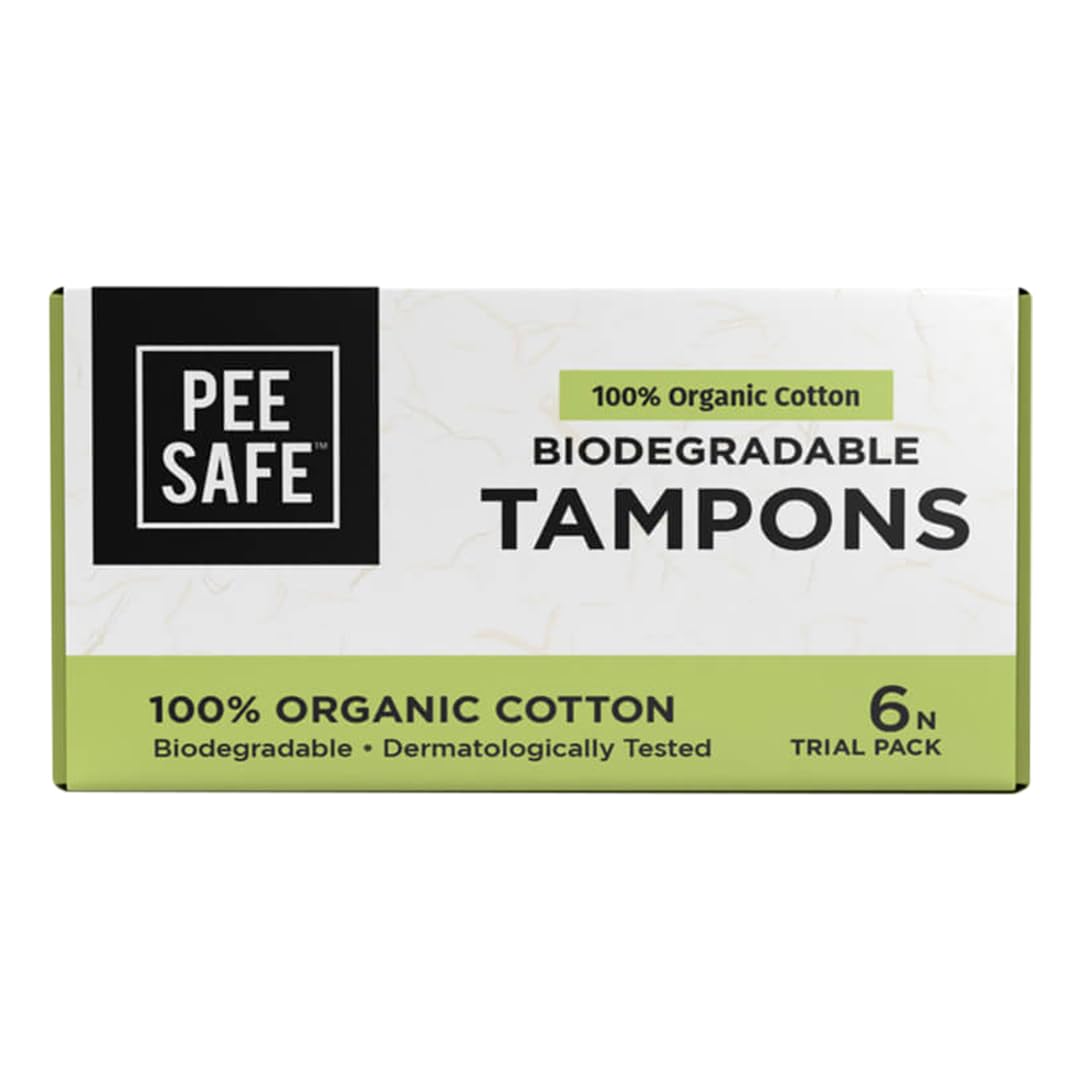 Pee Safe Organic Cotton, Biodegradable Tampons, Trial Pack, 6 Tampons - 2 Regular, 2 Super, 2 Super Plus | Comfortable & Stain-Free Experience | Ultra Soft & Highly Absorbent | FDA Approved-image-17