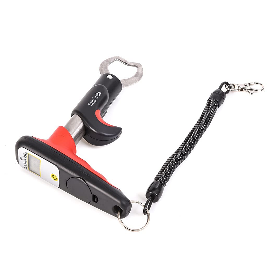 Pesca 25kg (55lb) Bilancia digitale Pesce Lip Grip Bilancia Portatile Strumento di Controllo Pesce Telescopica Pesca Bilancia