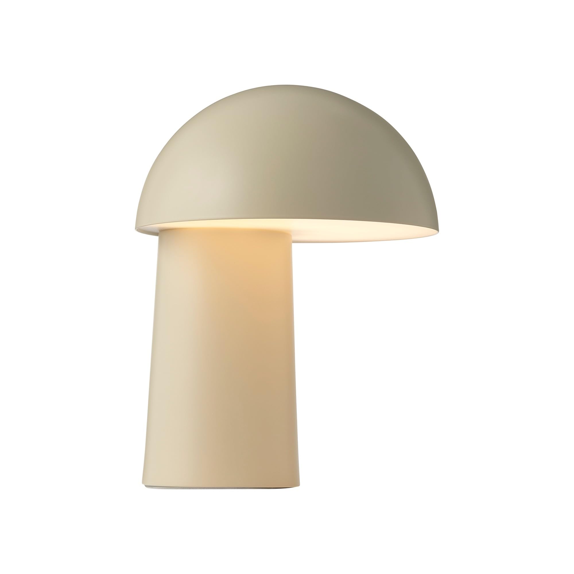 DTFP Faye Portable Tischlampe | Wiederaufladbare LED-Leuchte | Dimmbares Licht | Batteriebetrieben | USB-C-Ladekabel inklusive | Modernes skandinavisches Design | Beige