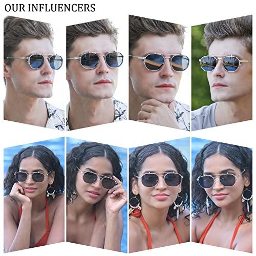 Dollger Flip Up Sunglasses Men Women Polarized Steampunk Flip Sunglasses with Double Lenses2