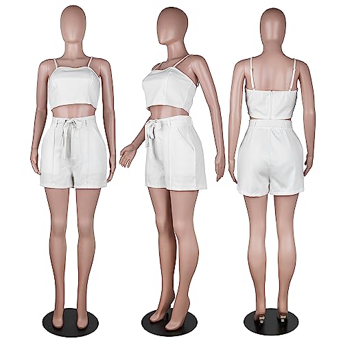 NRTHYE Women Sexy Bussiness Outfits 3 Piece Open Front Button Blazers + Crop Tops + Belted Shorts Set Jumpsuits4