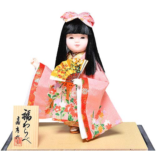 Amazon | 【わらべ人形】 浮世・御所 8号福わらべ 嘉房作【ひな人形