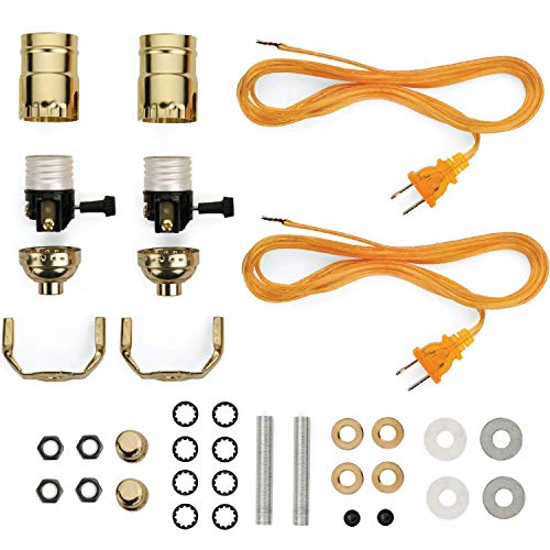 Best Cyber Monday ๐ฅ Lamp Kit - DIY Lamp Making Kit for Making New Lamps and Repairing Old Lamps - Glossy Brass Socket - 12 Foot Long Gold Cord - Make a DIY Lamp With a Lamp Wiring Kit - 2 Pack Best Cyber Monday ๐ฅ Lamp Kit - DIY Lamp Making Kit for Making New Lamps and Repairing Old Lamps - Glossy Brass Socket - 12 Foot Long Gold Cord - Make a DIY Lamp With a Lamp Wiring Kit - 2 Pack