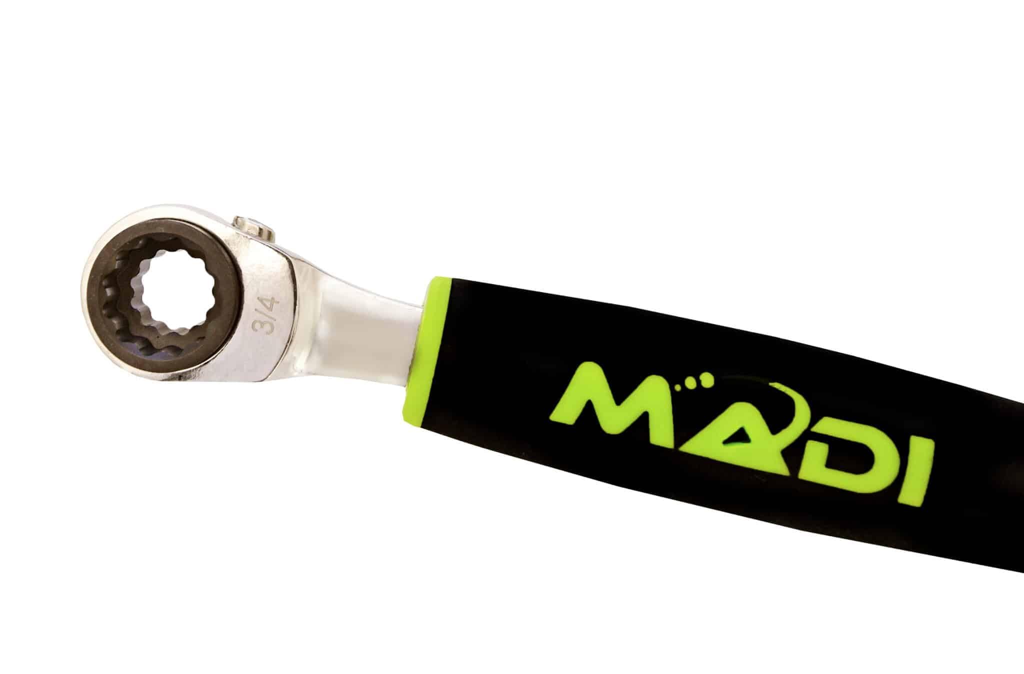 MADI Insulated 2-in-1 Ratcheting Speed Wrench with 9/16-Inch and 3/4-Inch Sockets | Durable and Ergonomic | #RW2