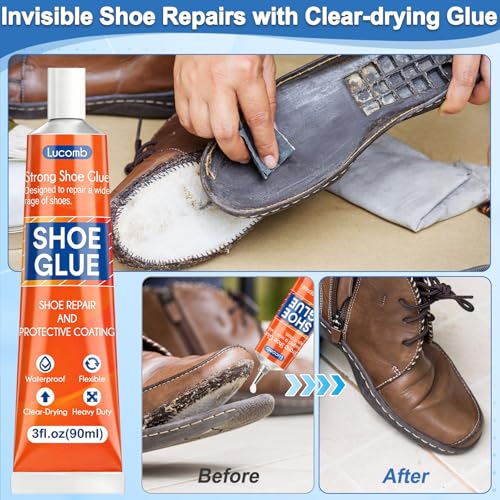 Pegamento para suelas de zapatos 180 ml resistente y transparente miniatura 4