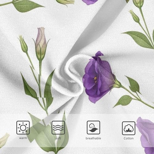 Funny Toddler Underwear Floral 2t Cotton Cute Panties Girl Purple Floral White Briefs Girls Undies3