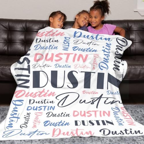 Personalized Blankets for Kids with Names Customized Blankets with Name for Adult Custom Blanket Gift for Birthday Christmas Valentines Day Gift