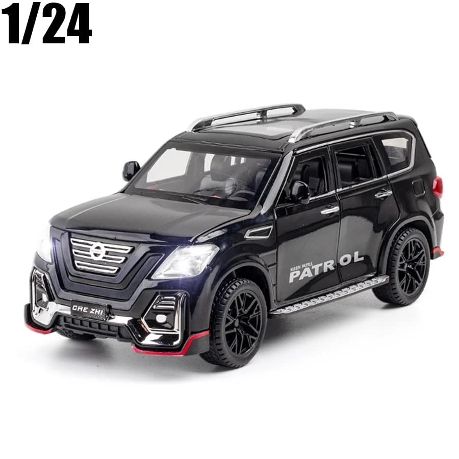 Image of VARIYA ENTERPRISE Exclusive Alloy Metal Pull Back Die-Cast Car Diecast Metal Pullback Toy Car with Openable 6 Doors,Light Music Boys Gifts Toys (1:24 Scale Nissan Petrol - Multicolor)