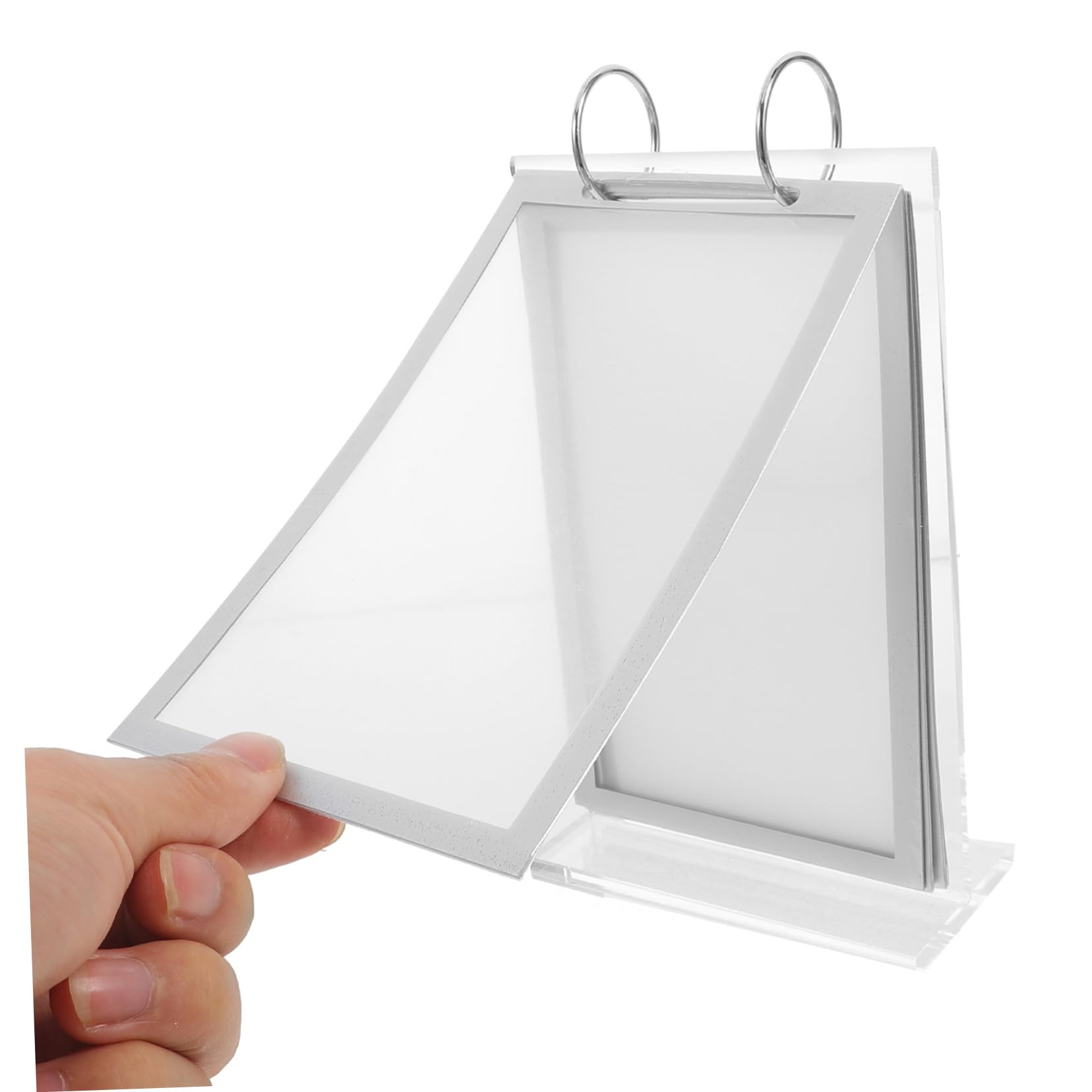 Soporte De Menú Transparente Con Base Para Exhibición De Restaurantes y Supermercados Diseño De Página Para Mostrar y Promociones Escritorio