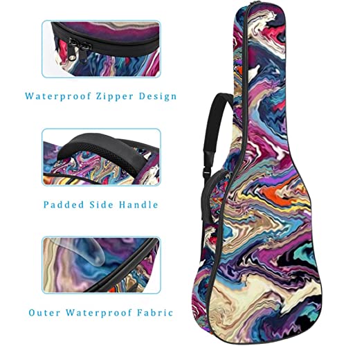 Étui rembourré pour guitare acoustique classique Motif fleurs Violet/jaune foncé, Multicolore 07, 42.9×16.9×4.7 in… - Les Beatles, Paul McCartney, John Lennon, RIngo Starr, George Harrison Étui rembourré pour guitare acoustique classique Motif fleurs Violet/jaune foncé, Multicolore 07, 42.9x16.9x4.7 in… – Image 5