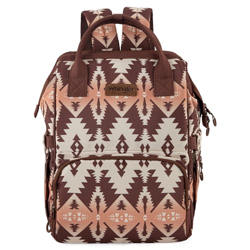 Image of Montana West x Wrangler Aztec Baby Bag Backpack for Women Casual Daypack Travel Bags with Side Bottle Pockets