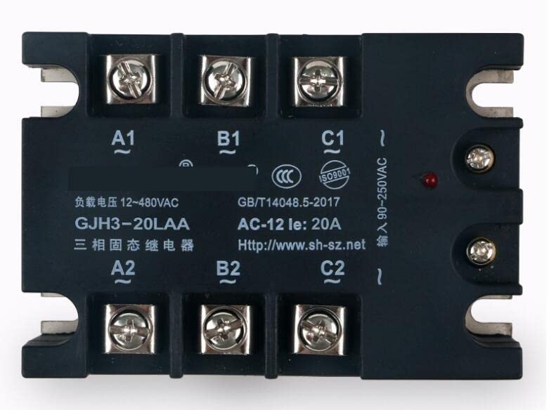 AERBNYEQP Relè GJH3 a Stato Solido trifase GJH3-10AL GJH3-20AL GJH3-25AL GJH3-40AL Controllo CA SSR-3 CC 12-480 V(GJH3-25AL)