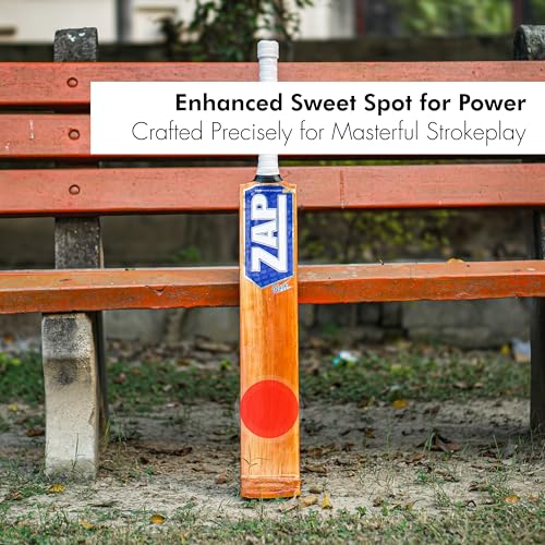 Image of ZAP Glaze Scoop Tennis Bat for Cricket (Premium Edition - 35 inches) | Grade A+ Kashmir Willow | Hard Tennis Ball Cricket Bat | Extreme Lightweight with Waterproof Coating | Perfect for Power Hitting