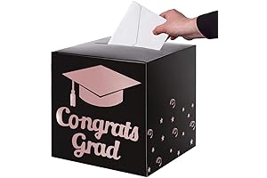 Pink Graduation Decorations Cardboard Box Holder