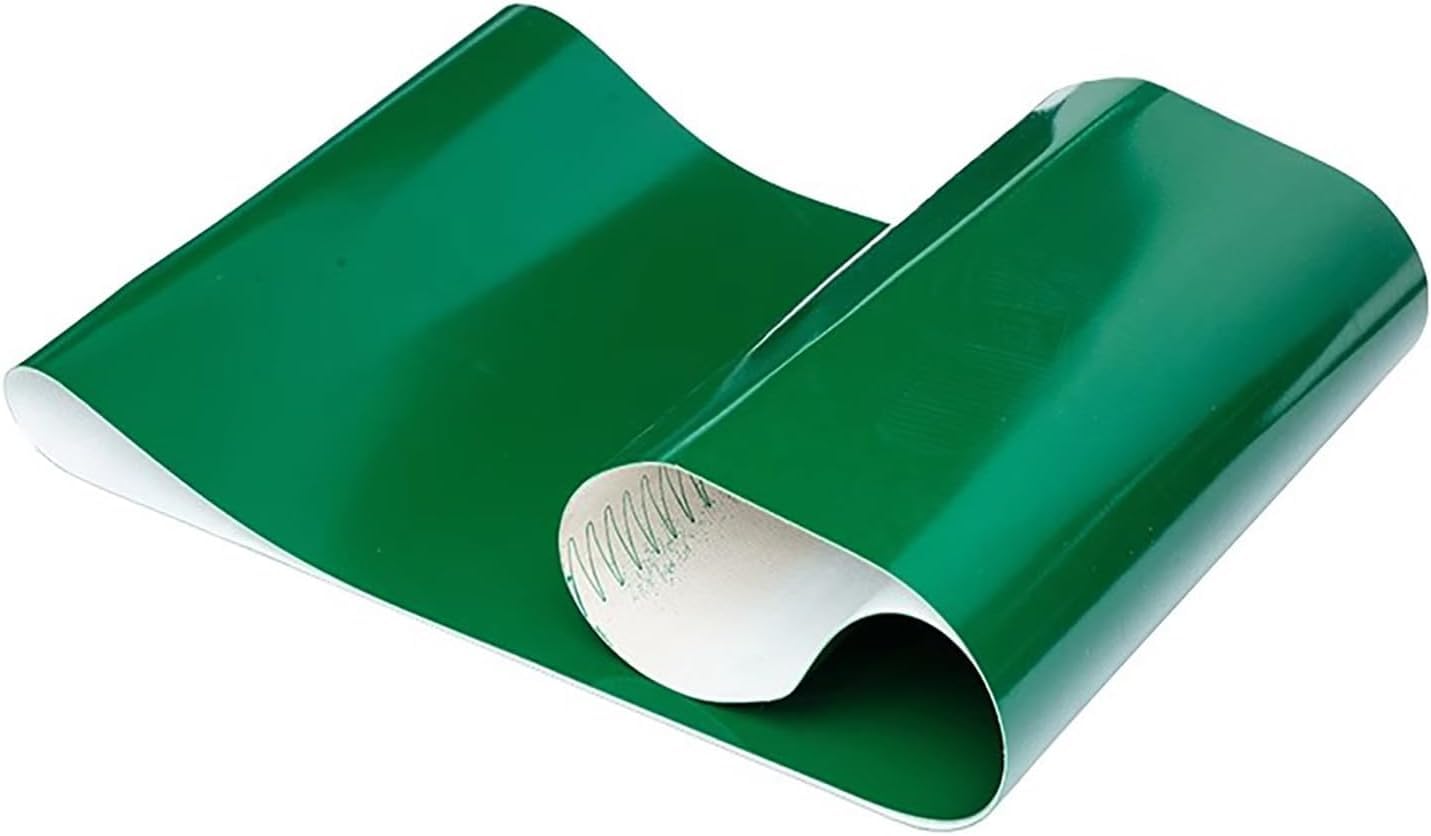 Cinta transportadora industrial de PVC verde, 50 x 180 cm, resistente para el almacenamiento y el procesamiento de alimentos, antideslizante, fácil de limpiar