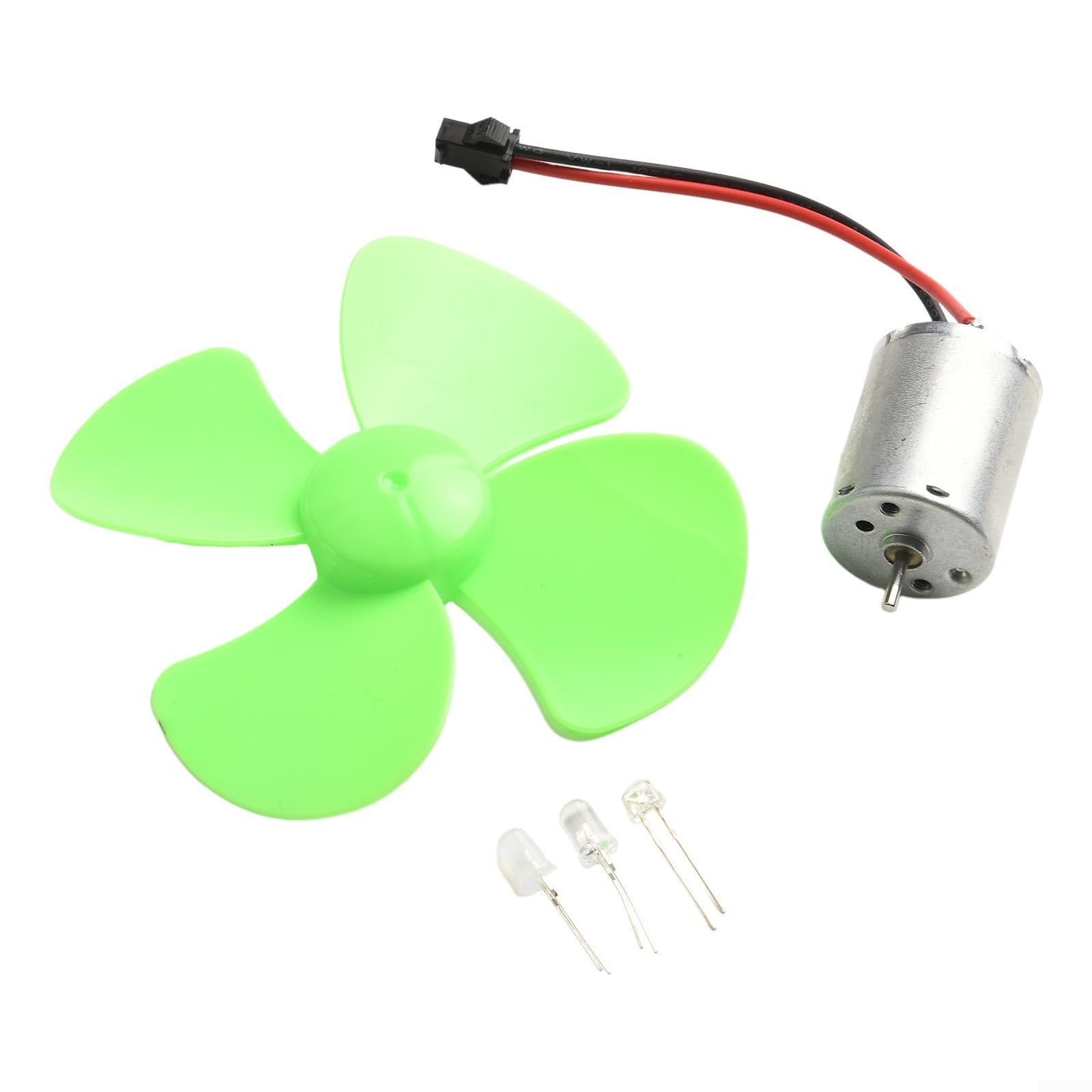 Mini Wind Turbine Motor Kit with Blades, 12V Generator Motor for DIY Projects, Small Wind Power Generator Model, Alternative Energy Experiment Kit,(Without Blub)