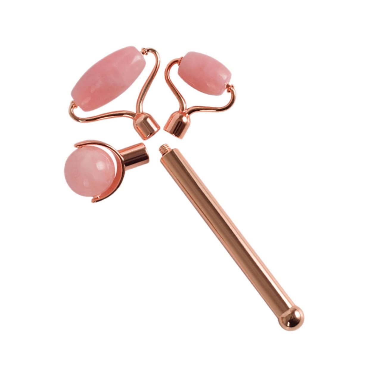 Natürlicher Jade Gesichtsmassageroller mit Kugel, 1 Satz | Glatte Oberfläche, Antistatisch, für Zuhause und Reise, Kompaktes Beauty Tool für Familie und Freunde
