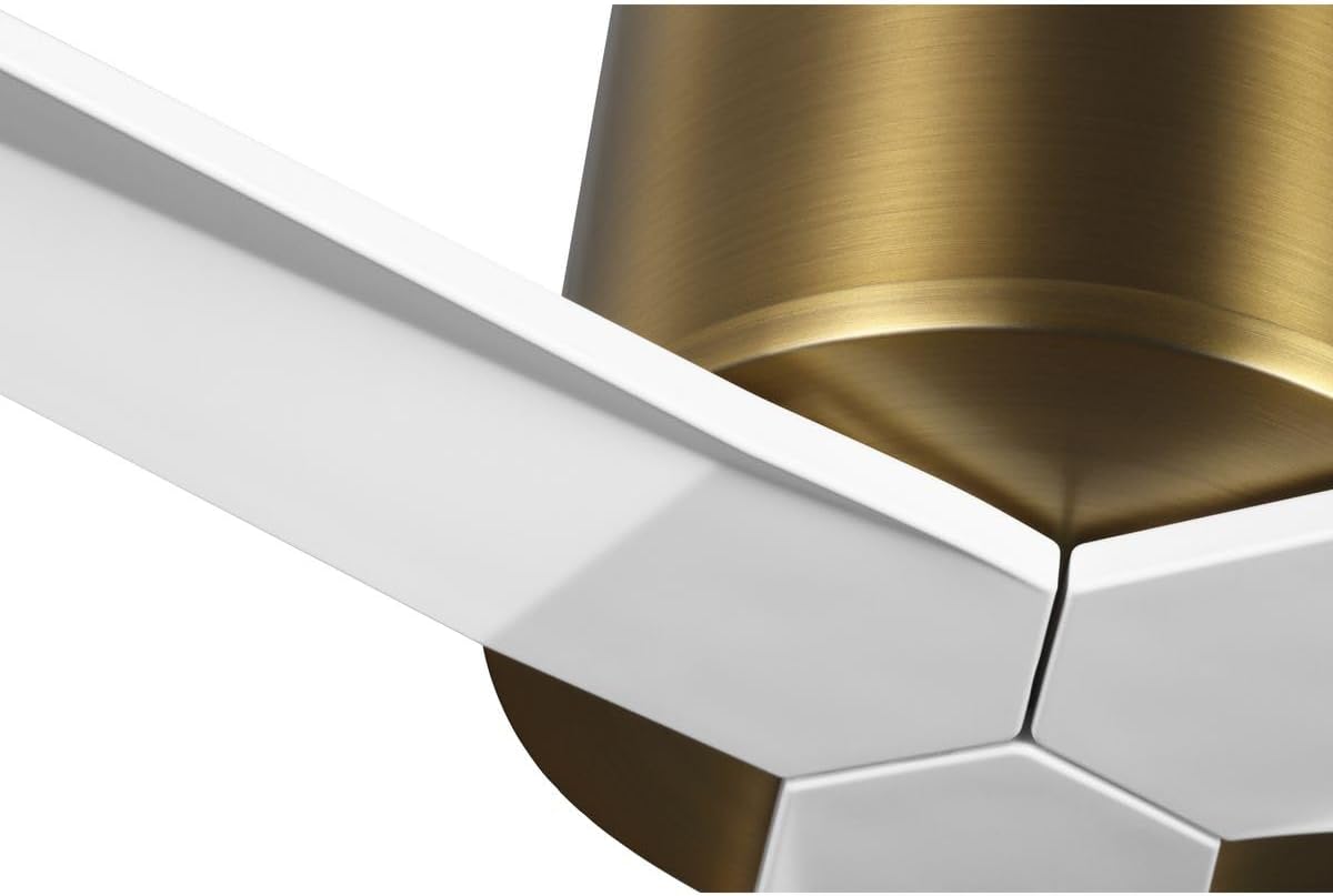 Progress Lighting Paso Collection 60-in Three-Blade Vintage Brass Luxe Industrial Ceiling Fan with 6 Speed Remote Control with Wall Bracket and Battery Included