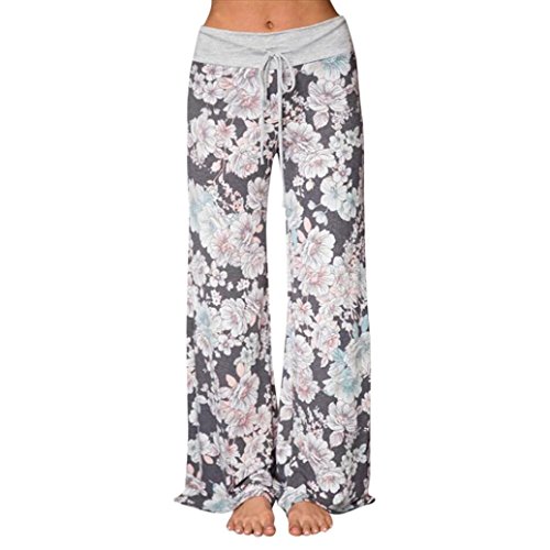 Large Size Pants for Womens, FORUU Printed Trousers Ladies Summer Loose Wide Leg