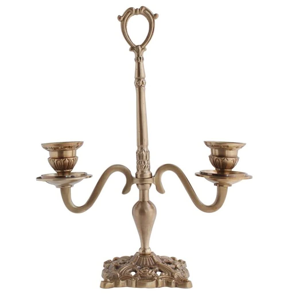Candle Holder Metal Candle Holder Retro 2-Arms Candelabra Stand For Wedding Prop Candlelight Dinner Candlestick Holders Home Decor Decorative