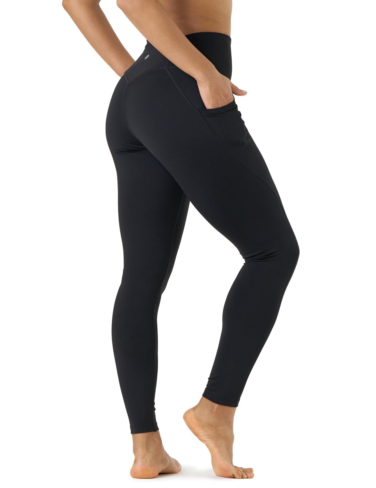 LAPASA Leggings Sportivi Yoga Donna L0A1/B1 - Pantaloni Lunghi Estivi Elasticizzati Tasche Laterali Opachi Vita Alta Push Up Contenitivi Aderenti Modellanti Snellenti Palestra Fitness Running
