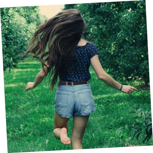 FRCOLOR 2pcs Stretchy Elastic Waist Belt for Lightweight Flexible Buckle Waistband for Boys and Invisible Waist Belts in Khaki and Black3