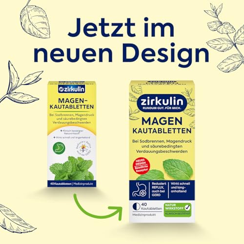 Zirkulin Magen Kautabletten 240 Stück - Pfefferminzgeschmack – Schnelle Linderung bei Sodbrennen und Magendruck – Hilfe gegen Verdauungsbeschwerden – für gezielte Magenunterstützung – Bild 3