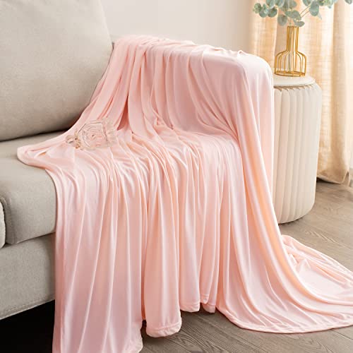 Llancl Cooling Blankets For Hot Sleepers - Extreme Thin Bed Throw Blanket For Summer, Lightweight Cold Blankets,Cool Sheet For Bed,Sofa(Throw Size 50" X 60" Pink) #TOP3