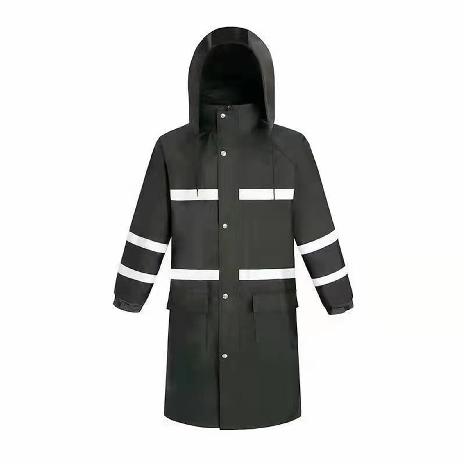 Ynport Crefreak Impermeabile da uomo Giacca da pioggia lunga impermeabile Abbigliamento antipioggia traspirante Riflettente con cappuccio ripiegabile per uomo Donna Adulti