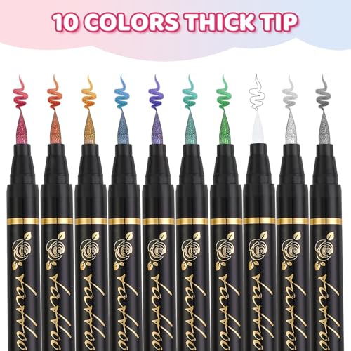 Tattoo Stifte Kinder, 10 Stück Glitzer Tattoos Set Tattoostifte für Kinder – Ansicht 2