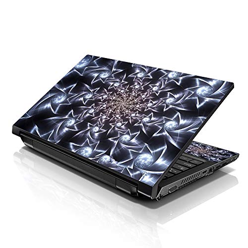 Image of LSS 15 15.6 Inches Laptop Notebook Skin Sticker with 2 Wrist Pads - Reusable Cover Protector Vinyl Sticker Cover Decal Fits 13 inch - 16 inch HP Asus Acer Samsung - Spinning Stars Pattern