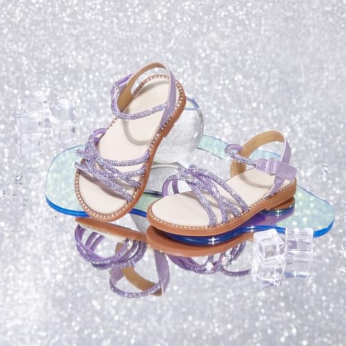 Image of PHIRAMIN Toddler Flower Girl Sandals - Girl Dress Shoes Toddler Little Kid Wedding Party