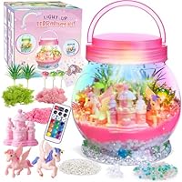MELAND Unicorn Terrarium Kit for Kids, Craft Kits for Kids Girls Birthday Christmas Presents, Unicorn Toys Gifts for Girls 5 6 7 8 + Years Old