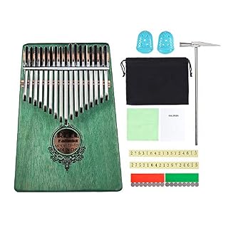 TREELF 17 touches Kalimba en bois pour les amateurs de kalimba et les débutants (vert) - Les Beatles, Paul McCartney, John Lennon, RIngo Starr, George Harrison