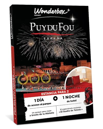 WONDERBOX Connect - Caja Regalo - PUY Du FOU España Estancia - 2 entradas para 1 día + 1 Noche - Todos los espectáculos incluidos - Válido Durante 27 Meses